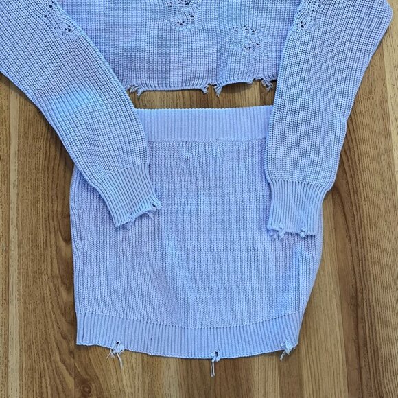 Seroya Woman's Purple Devin Sweater/Aloha Skirt Set Sz Sm - Picture 7 of 10